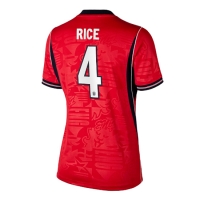 Camiseta Inglaterra Declan Rice #4 Segunda Equipación Replica Mundial 2026 para mujer mangas cortas